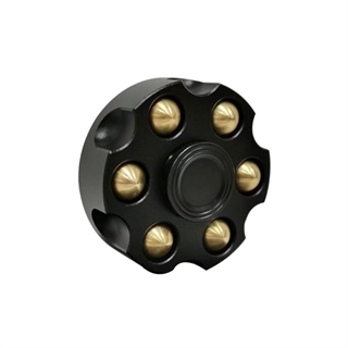 Fidget spinner med revolver drum - Sort